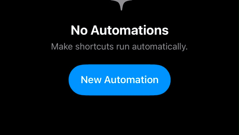 The Automation tab with the New Automation button