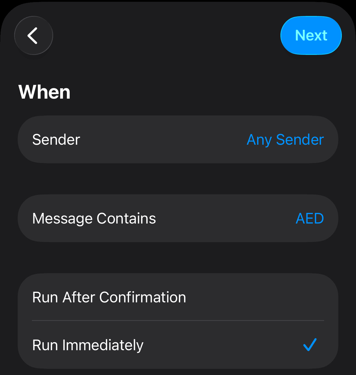 Run Immediately ticked